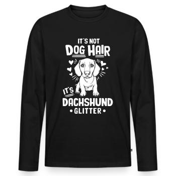 Dachshund Gift Dixie Viennese Doxie Dachshund - Men's Premium Organic Long Sleeve Shirt - black - Front - Nico (187cm)