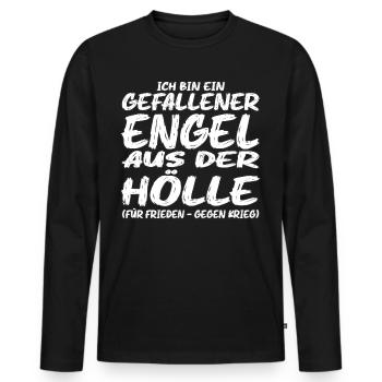 Gefallener Engel aus der Hölle - Männer Premium Bio Langarmshirt - Schwarz - Vorne - Nico (187cm)
