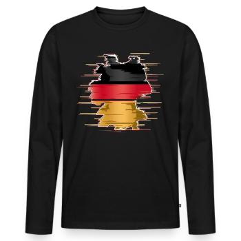 Germany German German GER Almanya Alemania - Men's Premium Organic Long Sleeve Shirt - black - Front - Nico (187cm)