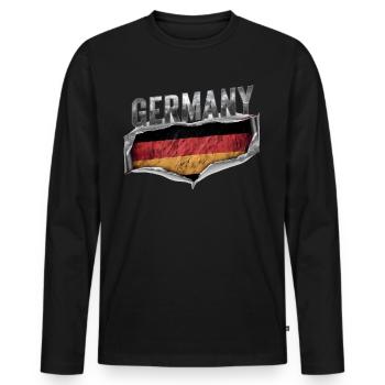 Germany German German GER Almanya Alemania - Men's Premium Organic Long Sleeve Shirt - black - Front - Nico (187cm)