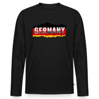 Germany German German GER Almanya Alemania - Men's Premium Organic Long Sleeve Shirt - black - Front - Nico (187cm)