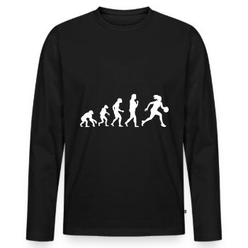Basketball Tshirt B-Ball Dunking Rebound Spieler - Männer Premium Bio Langarmshirt - Schwarz - Vorne - Nico (187cm)