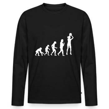 Basketball Tshirt B-Ball Dunking Rebound Spieler - Männer Premium Bio Langarmshirt - Schwarz - Vorne - Nico (187cm)