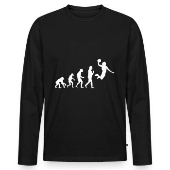 Basketball Tshirt B-Ball Dunking Rebound Spieler - Männer Premium Bio Langarmshirt - Schwarz - Vorne - Nico (187cm)