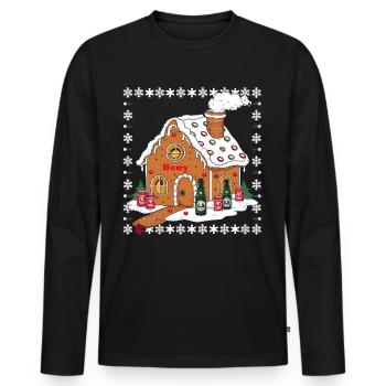 Bier Weihnachten Ugly Noël Noël Saufen Trinke - T-shirt manches longues Premium bio Homme - noir - Devant - Nico (187cm)
