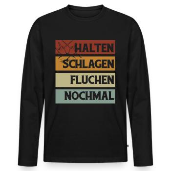 Drums Drums Drumstick Drummer Music Band Rock - Men's Premium Organic Long Sleeve Shirt - black - Front - Nico (187cm)