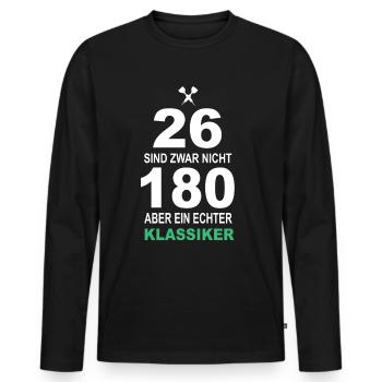 Dart Gift Dartboard Darts Player Bullseye - Men's Premium Organic Long Sleeve Shirt - black - Front - Nico (187cm)