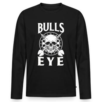 Dart Geschenk Dartboard Dartspieler Bullseye - Männer Premium Bio Langarmshirt - Schwarz - Vorne - Nico (187cm)