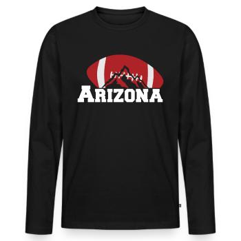 Arizona State Sedona Phoenix Grand Canyon AZ - Men's Premium Organic Long Sleeve Shirt - black - Front - Nico (187cm)