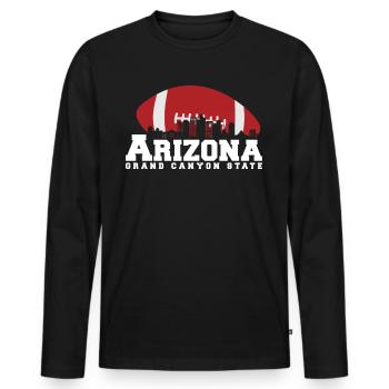 Arizona State Sedona Phoenix Grand Canyon AZ - Men's Premium Organic Long Sleeve Shirt - black - Front - Nico (187cm)