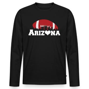 Arizona State Sedona Phoenix Grand Canyon AZ - Men's Premium Organic Long Sleeve Shirt - black - Front - Nico (187cm)