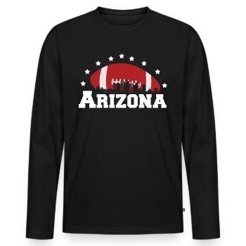 Arizona State Sedona Phoenix Grand Canyon AZ - Men's Premium Organic Long Sleeve Shirt - black - Front - Nico (187cm)