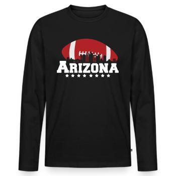 Arizona State Sedona Phoenix Grand Canyon AZ - Men's Premium Organic Long Sleeve Shirt - black - Front - Nico (187cm)