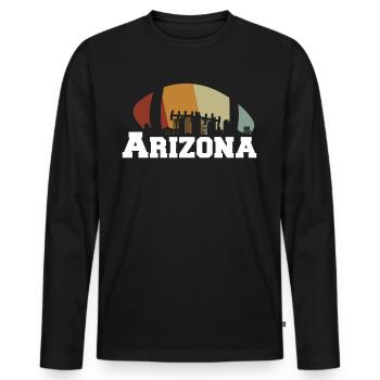 Arizona State Sedona Phoenix Grand Canyon AZ - Men's Premium Organic Long Sleeve Shirt - black - Front - Nico (187cm)