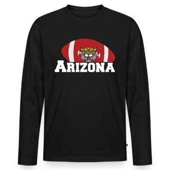 Arizona State Sedona Phoenix Grand Canyon AZ - Men's Premium Organic Long Sleeve Shirt - black - Front - Nico (187cm)