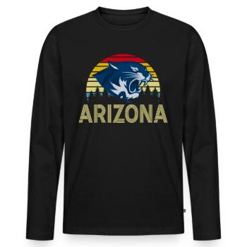 Arizona State Sedona Phoenix Grand Canyon AZ - Men's Premium Organic Long Sleeve Shirt - black - Front - Nico (187cm)