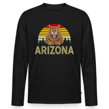 Arizona State Sedona Phoenix Grand Canyon AZ - Men's Premium Organic Long Sleeve Shirt - black - Front - Nico (187cm)