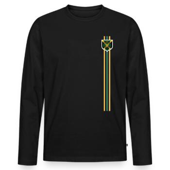 Jamaica Jamaica Rasta Raggea Rastafari Flag - Men's Premium Organic Long Sleeve Shirt - black - Front - Nico (187cm)