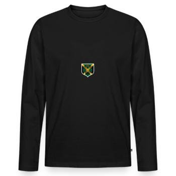 Jamaïque Jamaïque Rasta Raggea Drapeau Rastafari - T-shirt manches longues Premium bio Homme - noir - Devant - Nico (187cm)