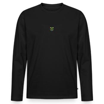Jamaïque Jamaïque Rasta Raggea Drapeau Rastafari - T-shirt manches longues Premium bio Homme - noir - Devant - Nico (187cm)