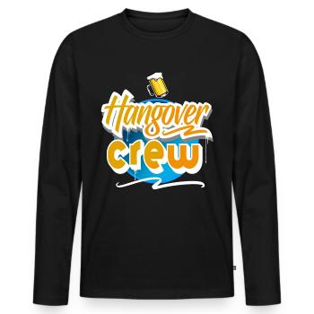Hangover Crew - Men's Premium Organic Long Sleeve Shirt - black - Front - Nico (187cm)
