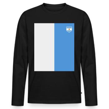 Argentine Cadeau Argentine Drapeau argentin - T-shirt manches longues Premium bio Homme - noir - Devant - Nico (187cm)