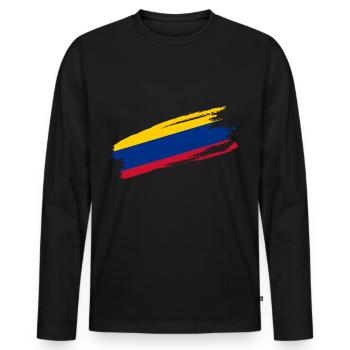 Colombia Colombia Medellin Holidays Bogota Cali - Men's Premium Organic Long Sleeve Shirt - black - Front - Nico (187cm)