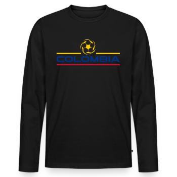 Colombie Colombie Medellín Vacances Bogota Cali - T-shirt manches longues Premium bio Homme - noir - Devant - Nico (187cm)