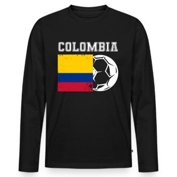 Colombie Colombie Medellín Vacances Bogota Cali - T-shirt manches longues Premium bio Homme - noir - Devant - Nico (187cm)