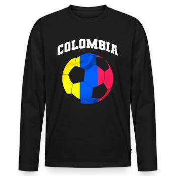 Colombie Colombie Medellín Vacances Bogota Cali - T-shirt manches longues Premium bio Homme - noir - Devant - Nico (187cm)