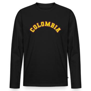 Colombie Colombie Medellín Vacances Bogota Cali - T-shirt manches longues Premium bio Homme - noir - Devant - Nico (187cm)