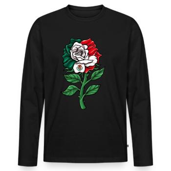 Mexique Mexique Cadeau mexicain Flag Football - T-shirt manches longues Premium bio Homme - noir - Devant - Nico (187cm)