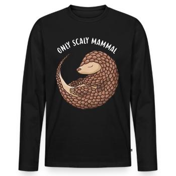 Only Scaly Mammal Pangolin - Men's Premium Organic Long Sleeve Shirt - black - Front - Nico (187cm)