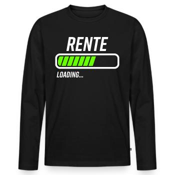 Rente Loading Ladebalken - Männer Premium Bio Langarmshirt - Schwarz - Vorne - Nico (187cm)