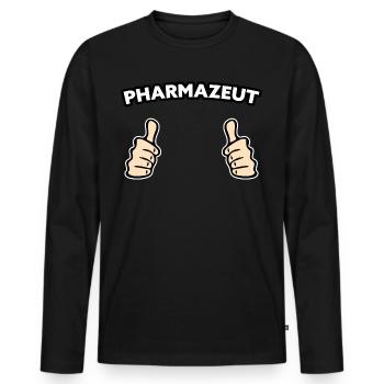 Pharmazeut Beruf Geschenkidee - Männer Premium Bio Langarmshirt - Schwarz - Vorne - Nico (187cm)