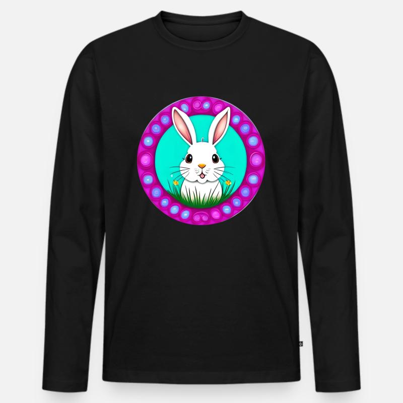 Easter with Easter - Men's Premium Organic Long Sleeve Shirt - black
