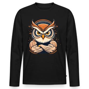 Bodybuilding Bodybuilder Lustig Geschenk - Männer Premium Bio Langarmshirt - Schwarz - Vorne - Nico (187cm)