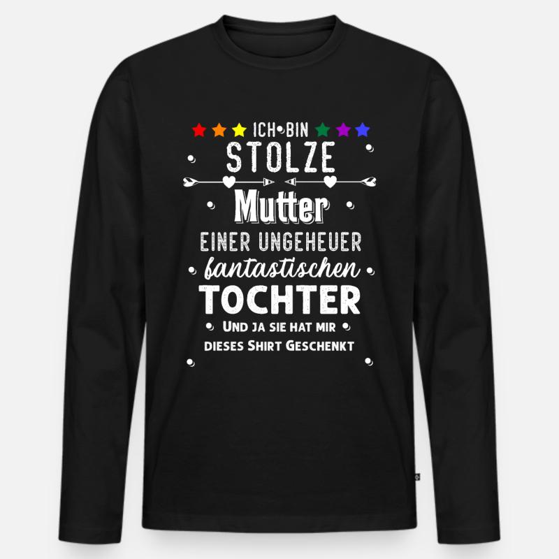 LGBT Mutter Geschenk von Tochter - Männer Premium Bio Langarmshirt - Schwarz
