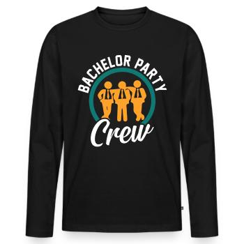 Bachelor Party Bridegroom Marry Celebrate - Men's Premium Organic Long Sleeve Shirt - black - Front - Nico (187cm)