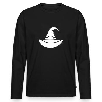 Chapeau de magie chapeau sorcier magicien enfants cadeau - T-shirt manches longues Premium bio Homme - noir - Devant - Nico (187cm)