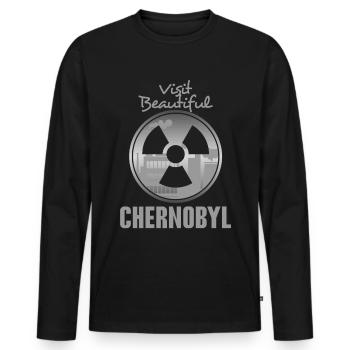 Chernobyl Ukraine - Men's Premium Organic Long Sleeve Shirt - black - Front - Nico (187cm)