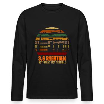 Chernobyl Retro - Men's Premium Organic Long Sleeve Shirt - black - Front - Nico (187cm)