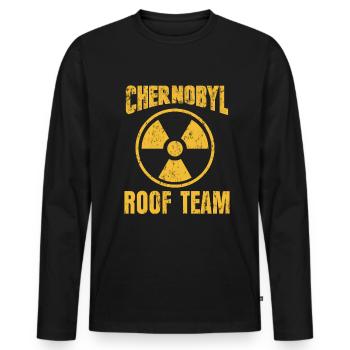 Tchernobyl Radioactif - T-shirt manches longues Premium bio Homme - noir - Devant - Nico (187cm)