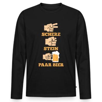 Bier Lustiger Spruch - Männer Premium Bio Langarmshirt - Schwarz - Vorne - Nico (187cm)