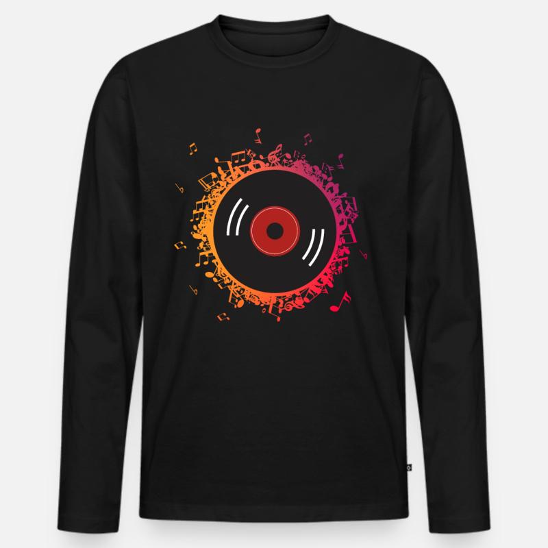 Musik DJ - Männer Premium Bio Langarmshirt - Schwarz