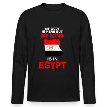 Egypt - Men's Premium Organic Long Sleeve Shirt - black - Front - Nico (187cm)