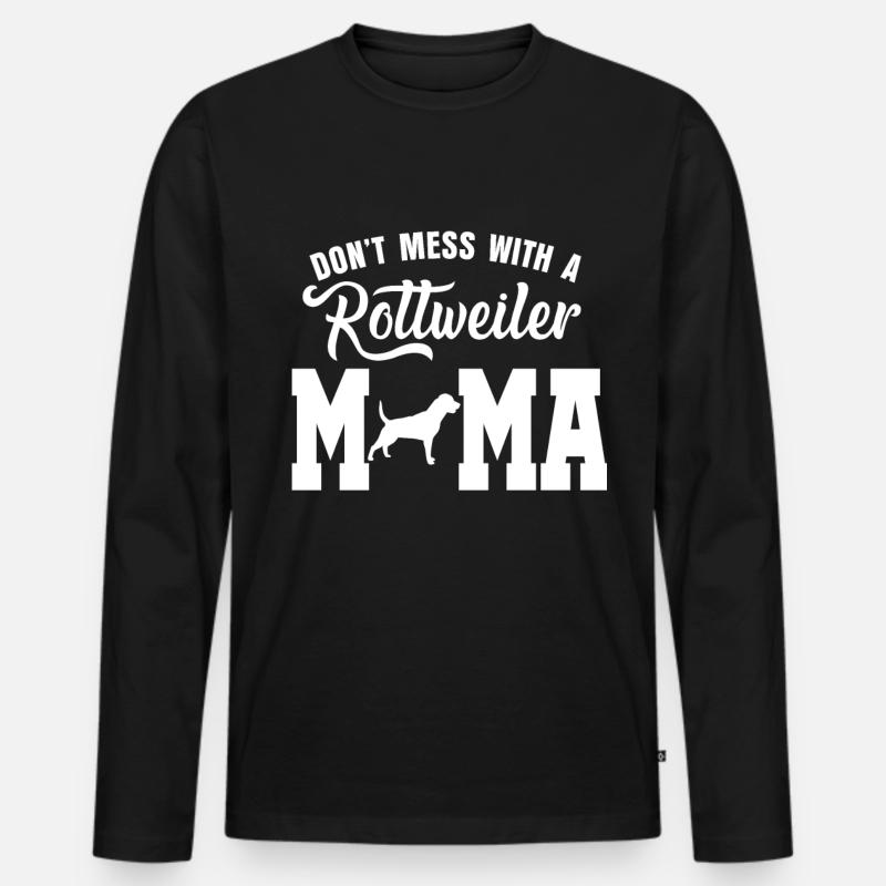 Rottweiler Mutter - Männer Premium Bio Langarmshirt - Schwarz