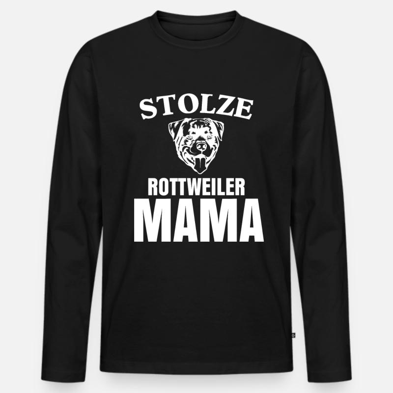 Rottweiler Mama - Männer Premium Bio Langarmshirt - Schwarz