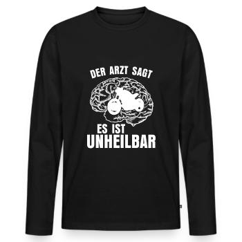Motorrad Zweirad - Männer Premium Bio Langarmshirt - Schwarz - Vorne - Nico (187cm)