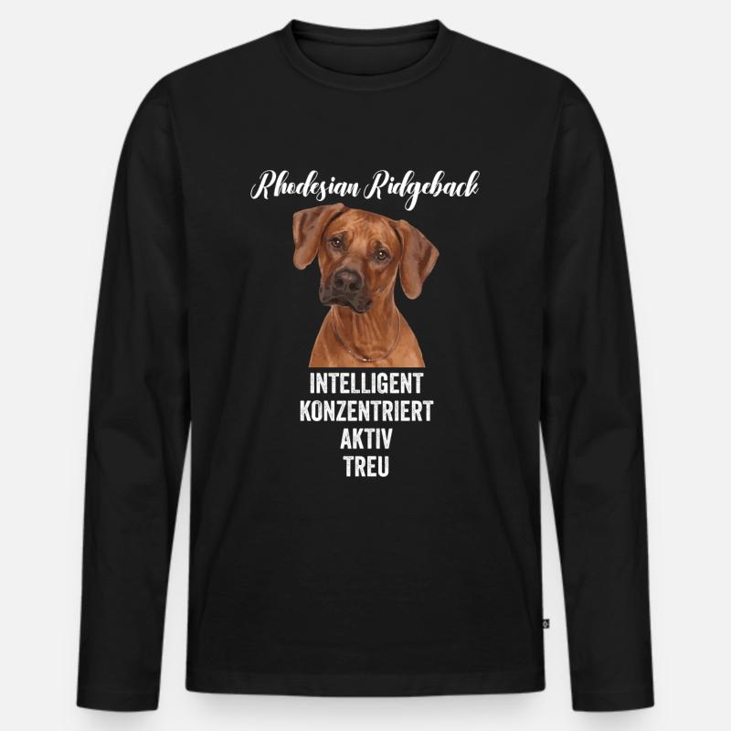 Rhodesian Ridgeback Hund - Männer Premium Bio Langarmshirt - Schwarz